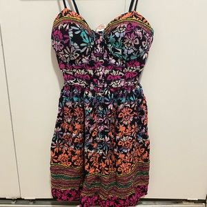 Multi colored floral summer dress size XS